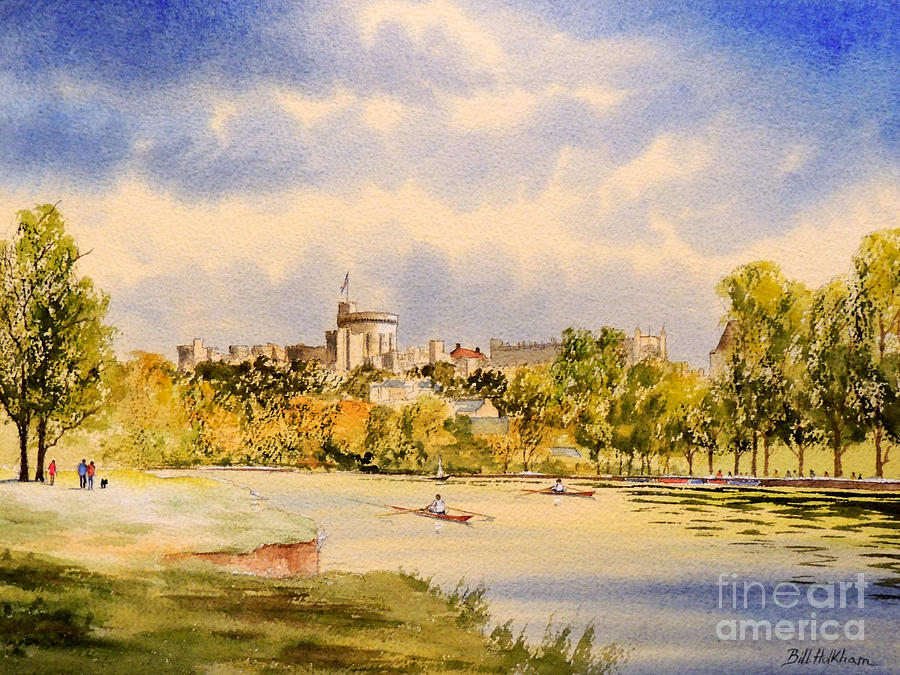 Queen Elizabeth Ii Painting - Windsor Castle and Thames by Bill Holkham