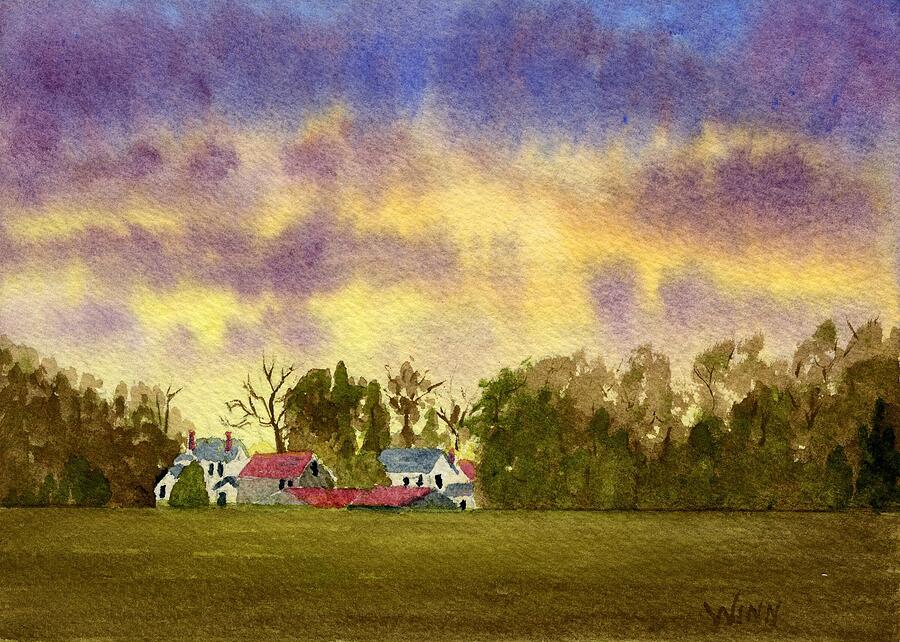 Windsor Sunset Painting by Brett Winn