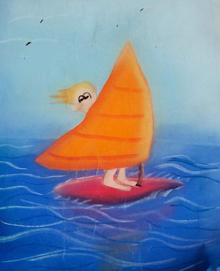 Seagull Pastel - Windsurfer Dude by Joshua Maddison