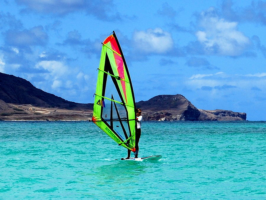 Windsurfing in Hawaii Photograph by Caroline Stella