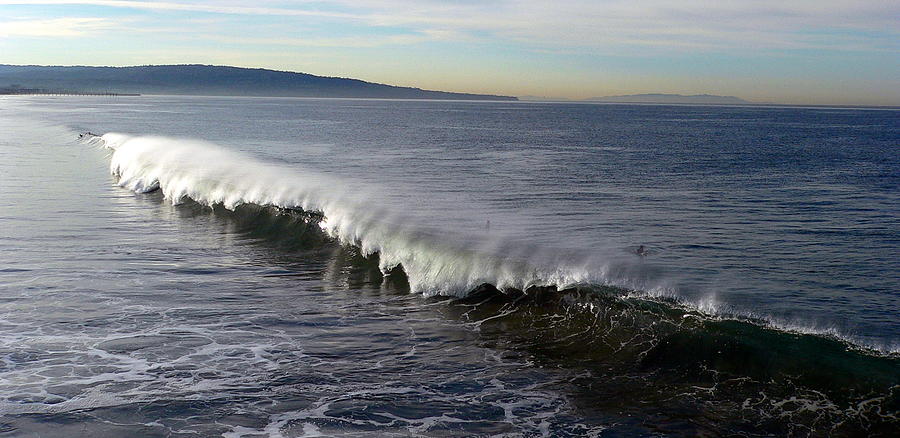 Windswept Wave Photograph by Jeff Lowe