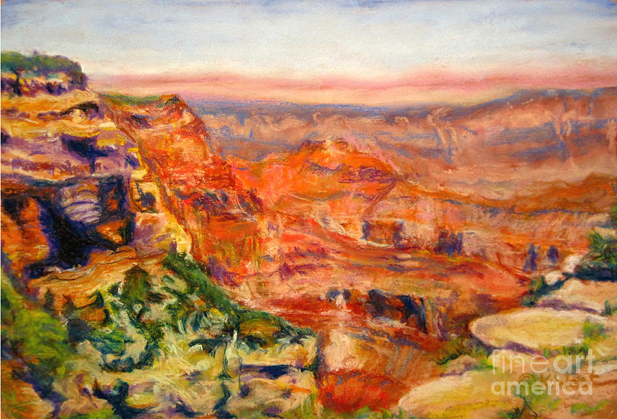 Grand Canyon National Park Pastel - Windy Afternoon Below Cape Royal by Katrina West