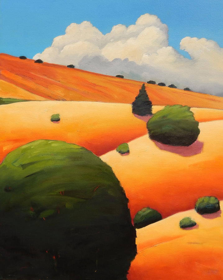 Palo Alto Painting - Windy Hill Revisit panel two by Gary Coleman