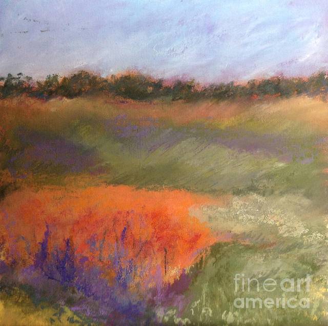Impressionism Painting - Windy Meadow by Rosemary Juskevich