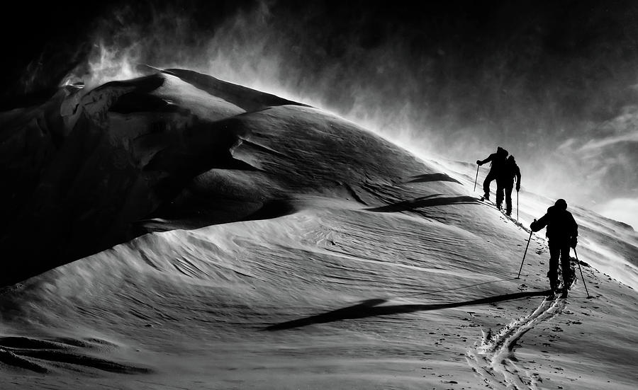 Winter Photograph - Windy Mountain by Sandi Bertoncelj