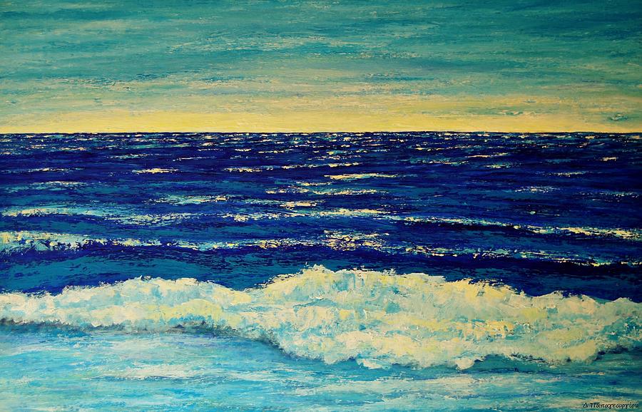 Windy Shore Painting by Dimitra Papageorgiou - Fine Art America