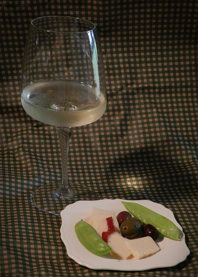 Wine And Cheese Photograph