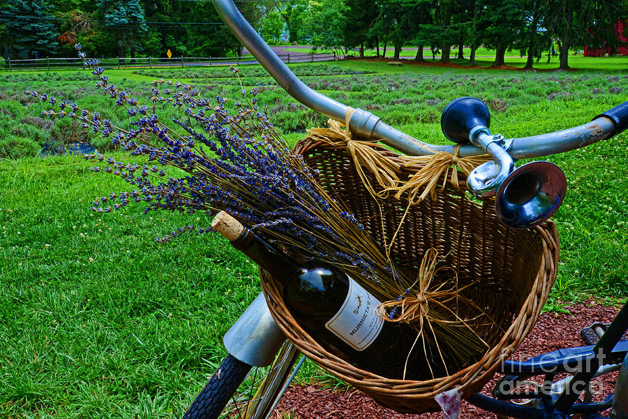 Wine Photograph - Wine and Lavender by Paul Ward