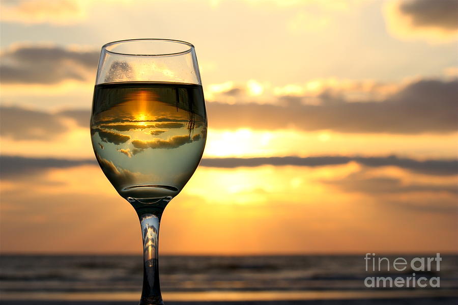 Wine Photograph - Wine at Sunrise by Valerie Tull