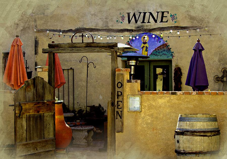 Wine Photograph - Wine Bar New Mexico by Barbara Chichester
