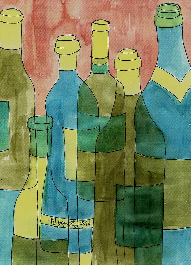 Wine Bar Drawing by PJ Lewis