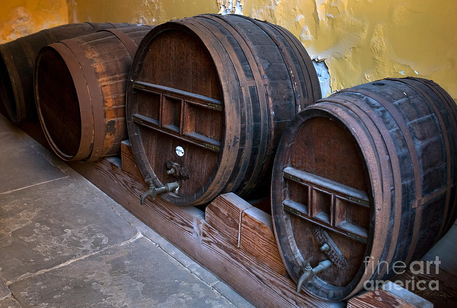 Food Photograph - Wine Barrels by Iris Richardson Food Photograph - Wine Barrels by Iris Richardson