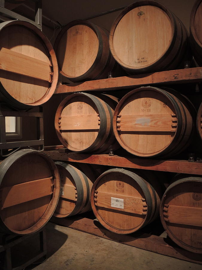 Wine Photograph - Wine Barrels by Jan Massie