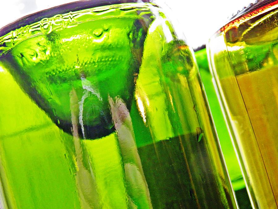 Abstract Photograph - Wine Bottles 5 by Sarah Loft
