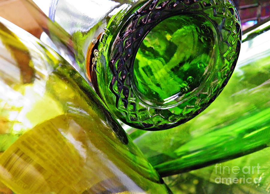 Abstract Photograph - Wine Bottles 6 by Sarah Loft