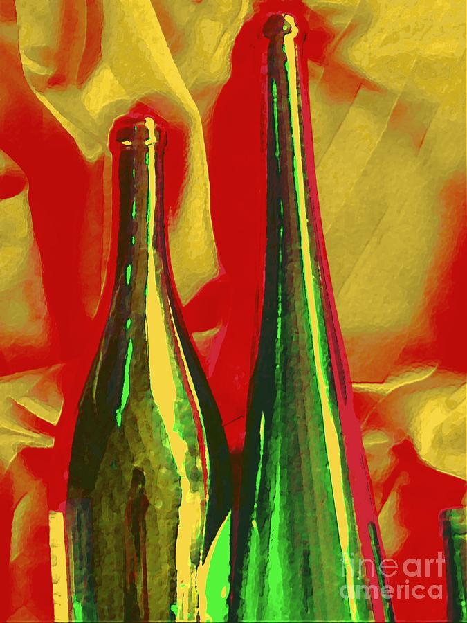 Wine Bottles Digital Art by Dorlea Ho