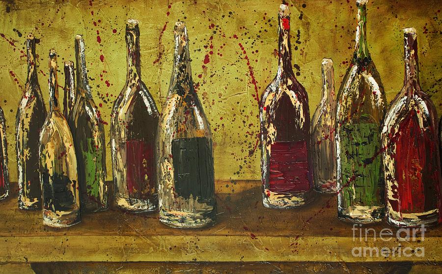 Wine Bottles Painting by Jodi Monahan - Fine Art America