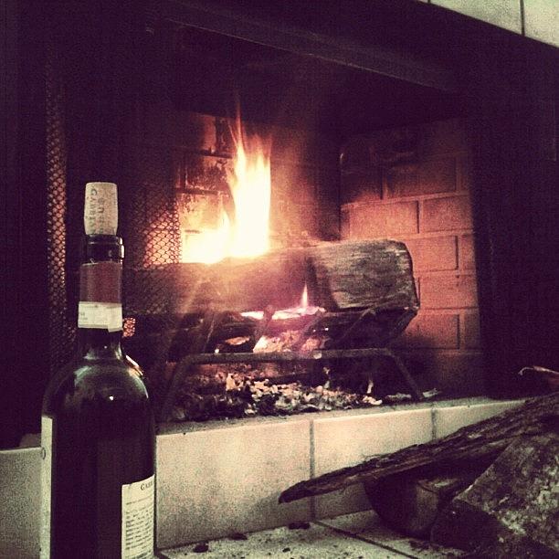 Breath Photograph - Wine By The Fire. 
my Way To Spend A by Zachary Diaz