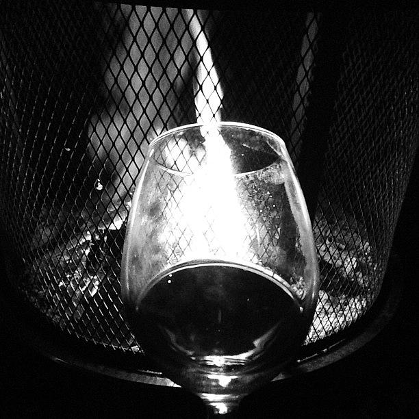 Wine By The Firepit Photograph by Gilberto Bernal