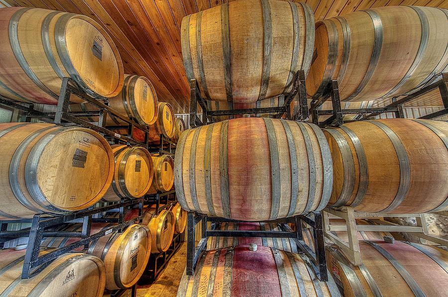 Wine Photograph - Wine Cask room  by David Morefield