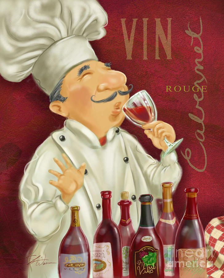 Wine Mixed Media - Wine Chef I by Shari Warren