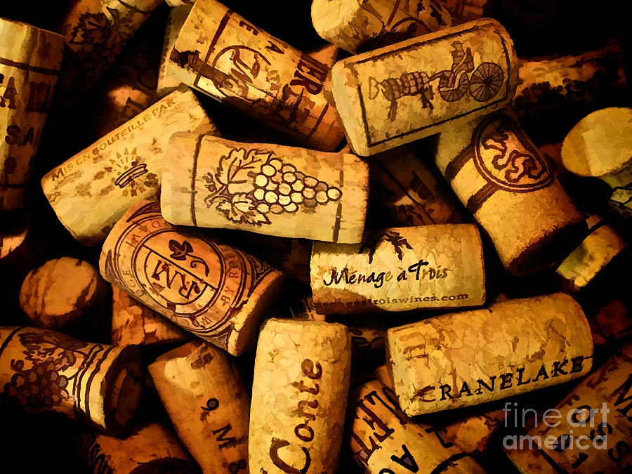 Wine Corks - art version Photograph by Mark Miller