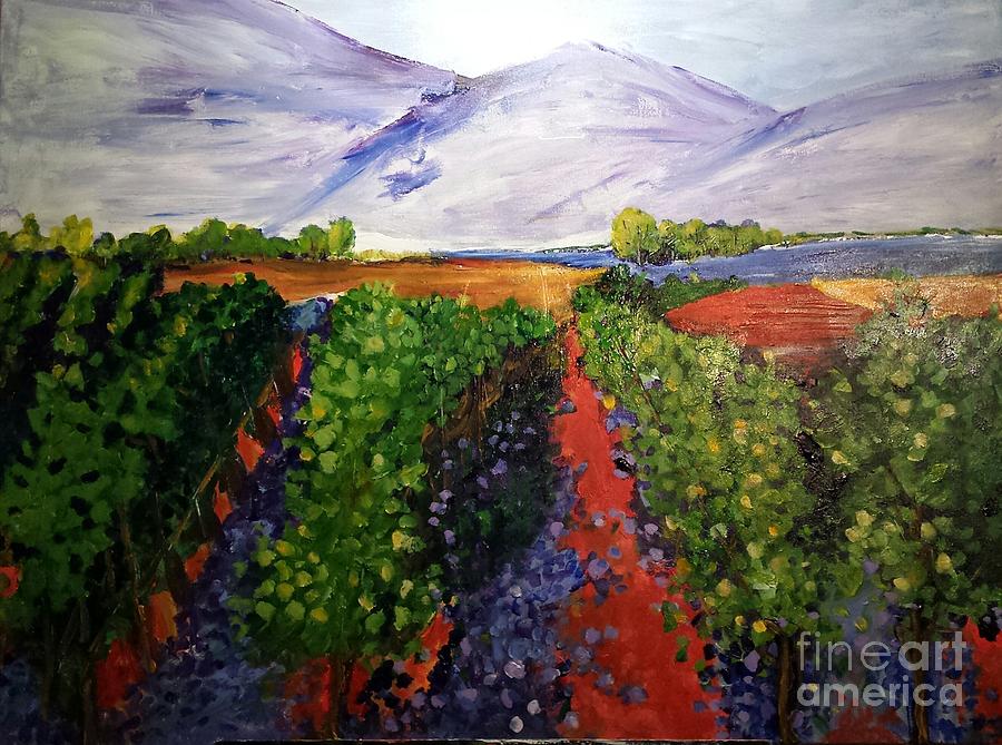 Wine Painting - Wine Country by Sherry Harradence