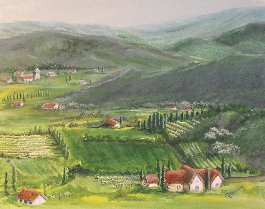 Wine District Painting by Susan Bruner
