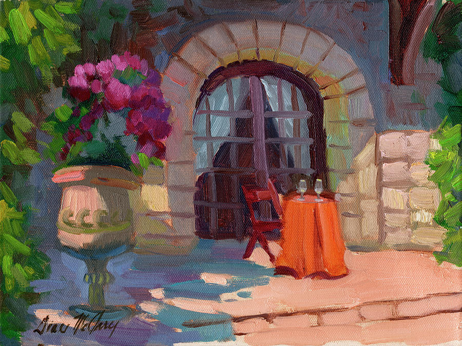 Rose Painting - Wine for Two by Diane McClary