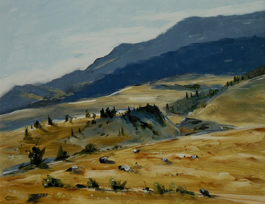 Wine Glass Valley Montana Painting by Les Herman