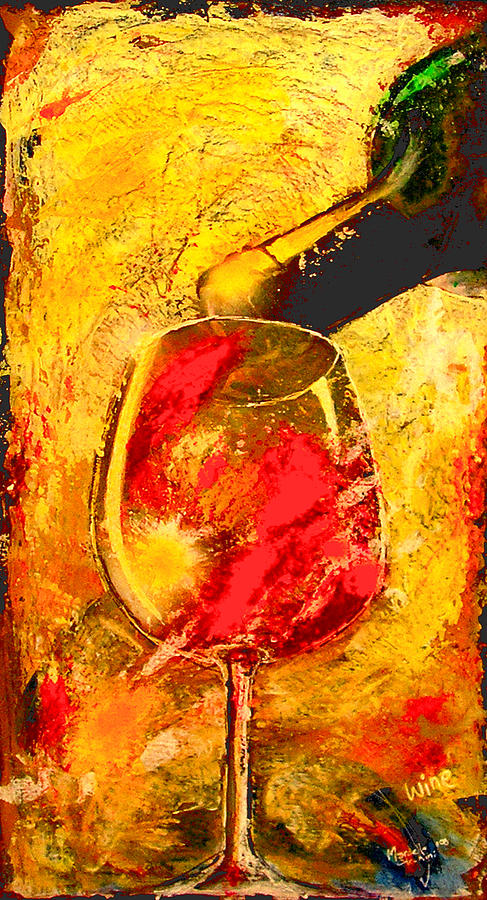 Wine Painting - Wine by Marcello Cicchini