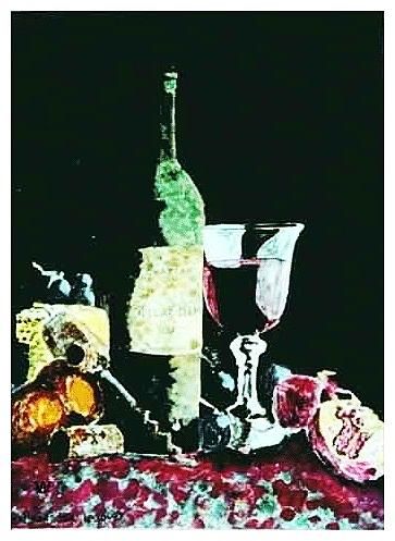 Wine On The Table Painting by Neal Barbosa