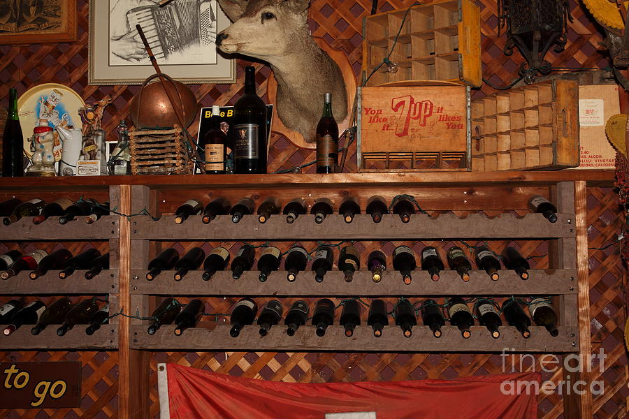 Wine Rack In The Cellar Room At the Swiss Hotel In Sonoma California 5D24449 Photograph by Wingsdomain Art and Photography