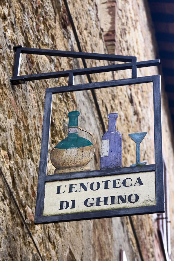 Wine Sign Photograph by Sally Weigand