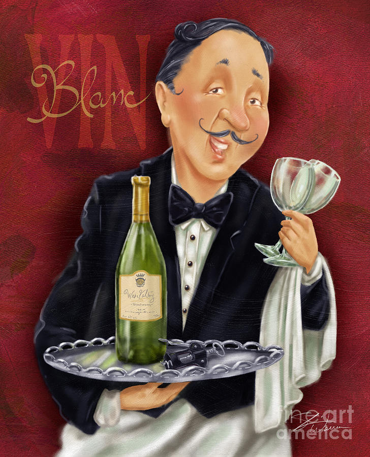 Wine Sommelier Drawing by Shari Warren