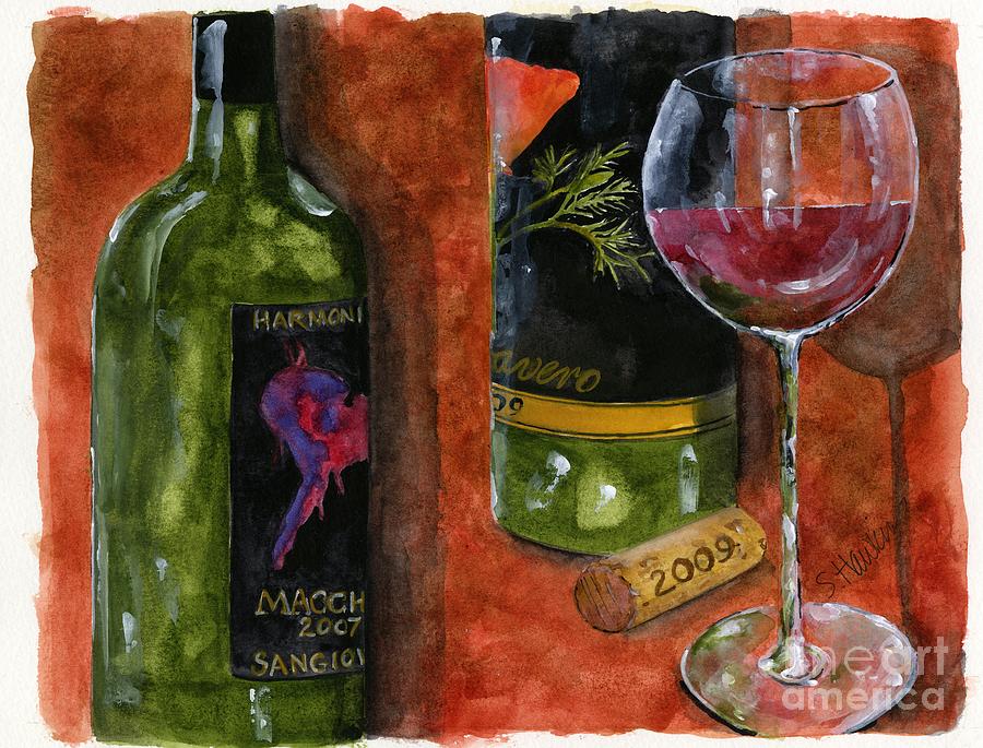 Wine Painting - Wine Tasting by Sheryl Heatherly Hawkins