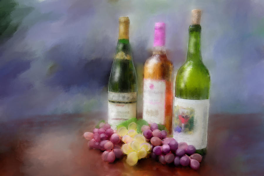 Wine Time Painting by Mary Timman