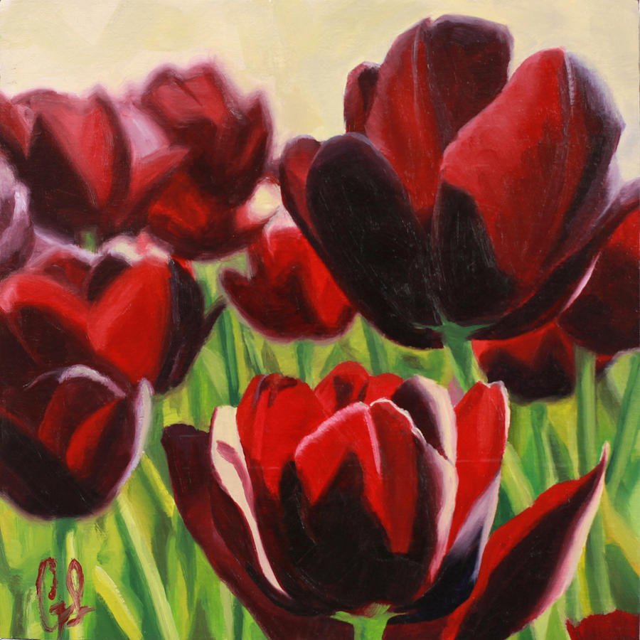 Wine Tulips Painting by Guenevere Schwien - Fine Art America