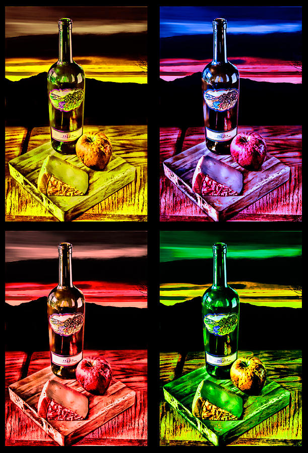 Wine x 4 Digital Art by Sharon Beth
