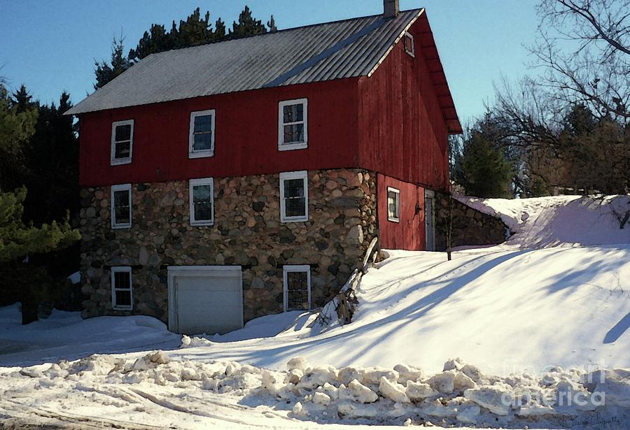 Winery Barn in Winter Photograph by Desiree Paquette