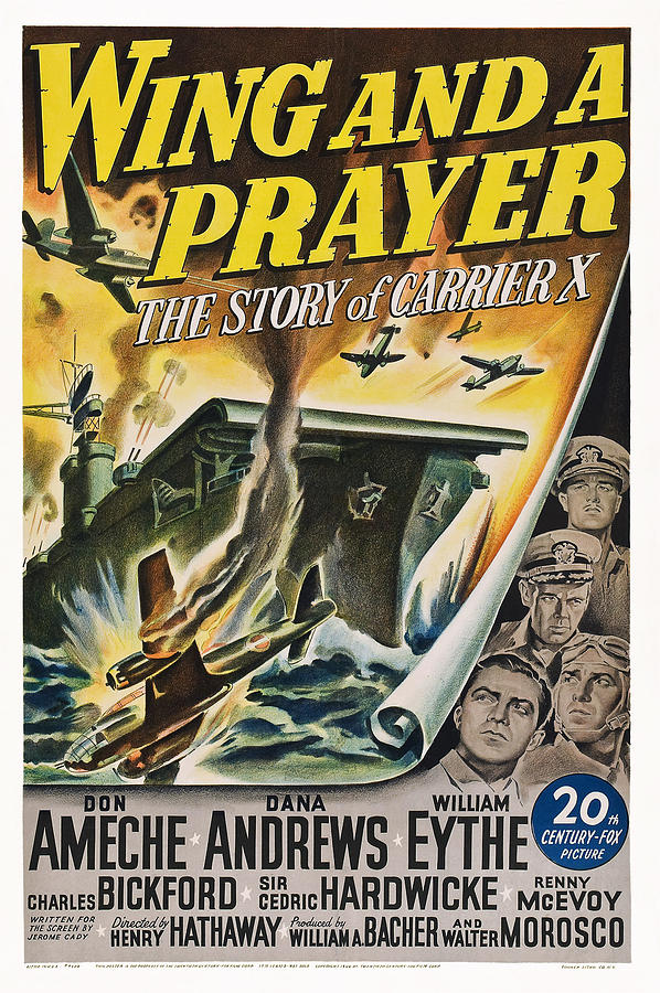 Wing And A Prayer, Us Poster, 1944, C Photograph by Everett
