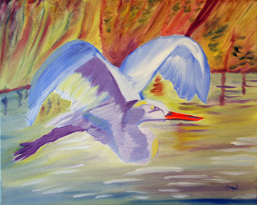 Winged Creation Painting by Meryl Goudey