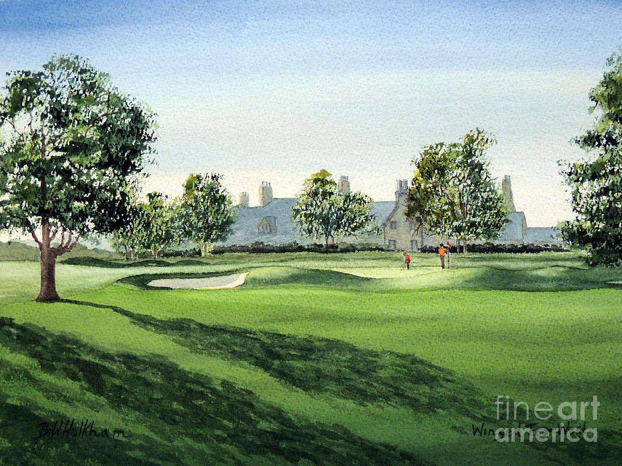 Golf Painting - Winged Foot West Golf Course 18th Hole by Bill Holkham