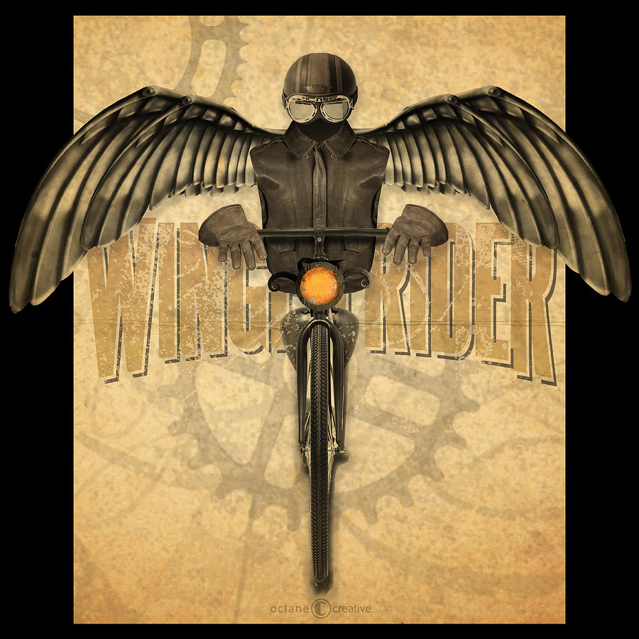 Winged Rider Digital Art by Tim Nyberg