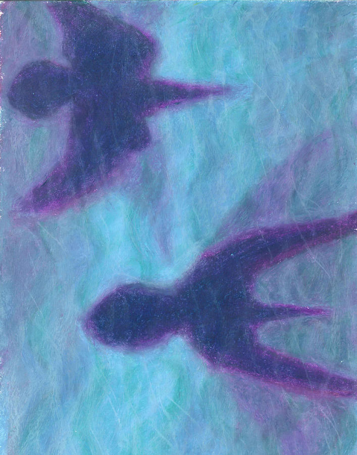 Winged Shadows on Water Painting by Carrie MaKenna