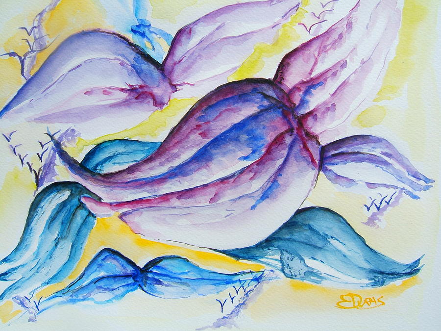 Abstract Painting - Wings by Elaine Duras