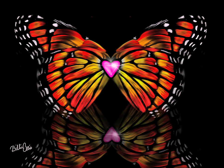Butterfly Digital Art - Wings of Love by Billie Jo Ellis Butterfly Digital Art - Wings of Love by Billie Jo Ellis