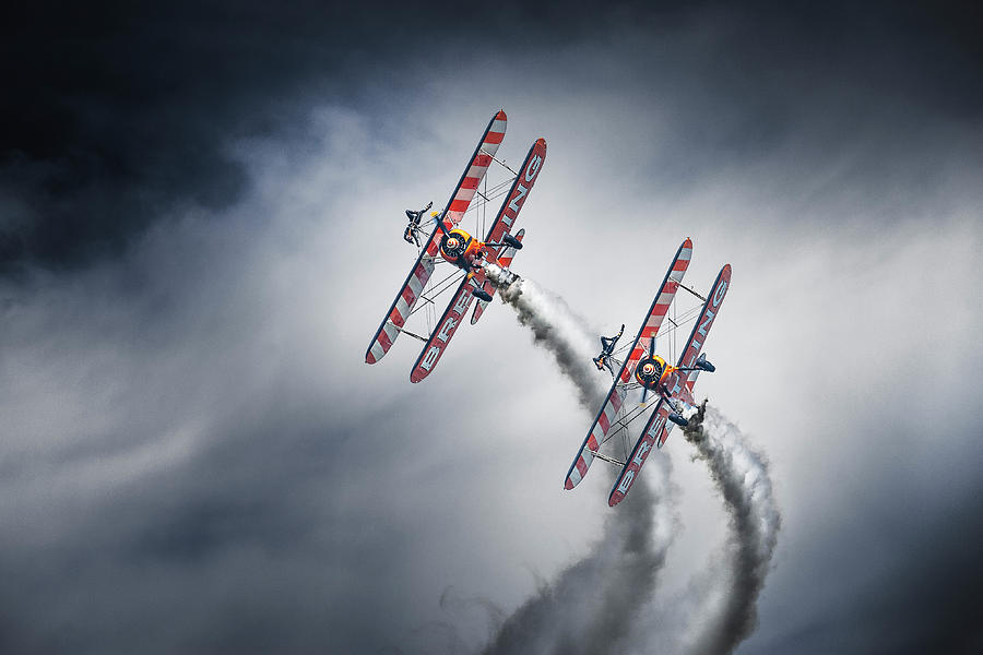 Action Photograph - Wingwalkers by Leon Action Photograph - Wingwalkers by Leon