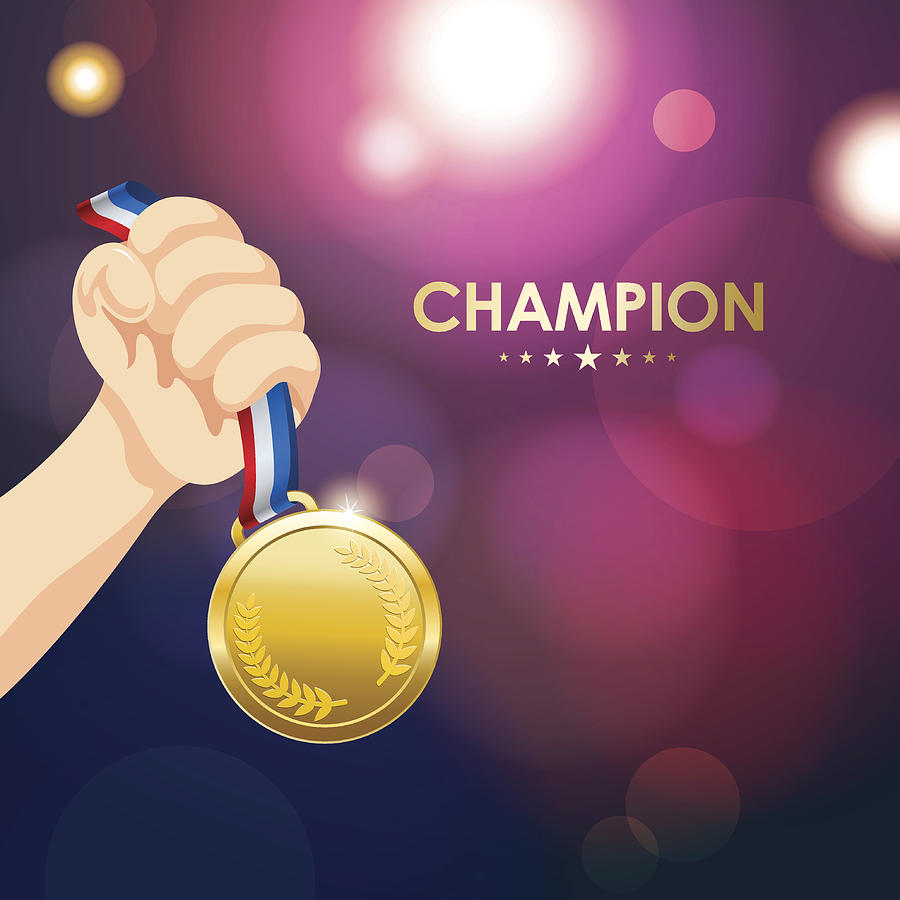 Winner Medal Drawing by Exxorian