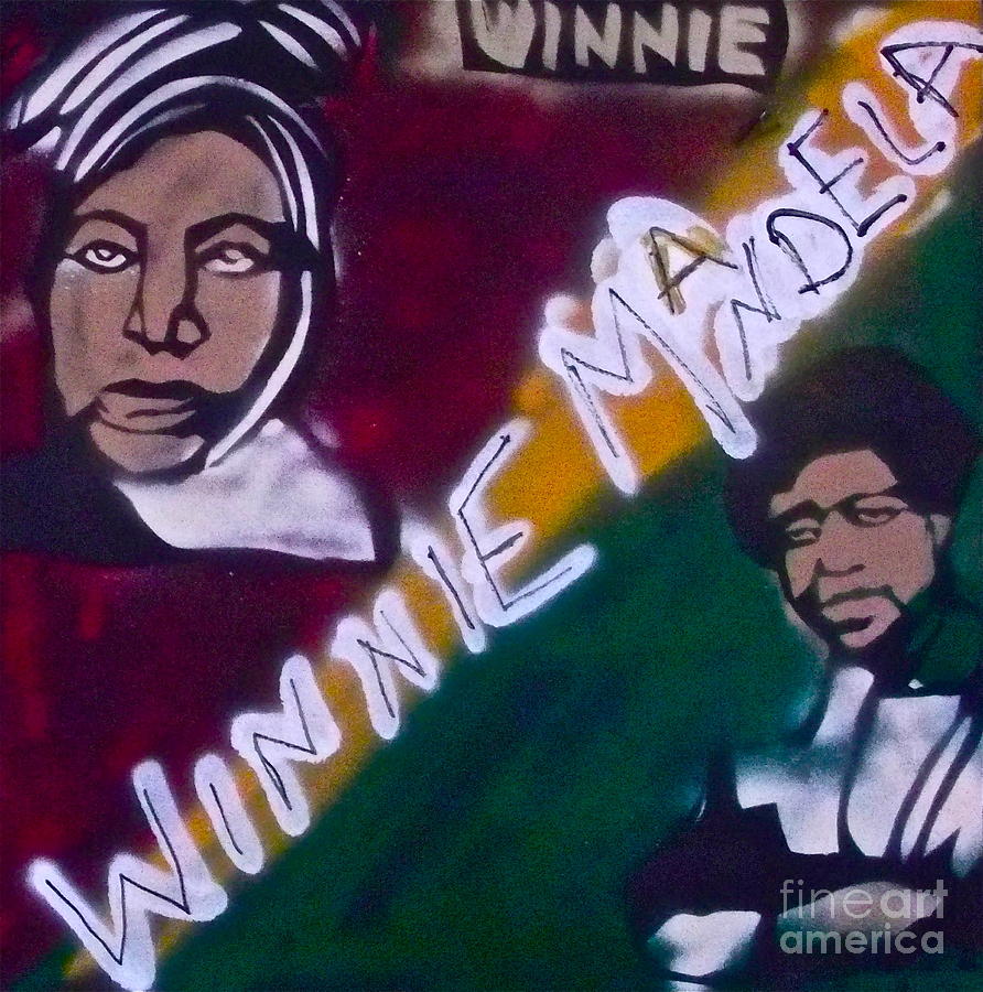 Nelson Mandela Painting - Winnie Mandela by Tony B Conscious
